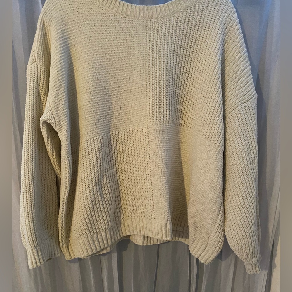 Maurices Cream Crew Neck Sweater